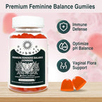 Feminine Balance Gummies - 1 Billion CFU Probiotics & Vitamin C - Supports Vaginal pH & Flora Balance - Sugar Free, Vegan, Pineapple Flavor - 60 Gummies