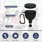 2 Pcs Protein Powder Container, Portable Protein Powder Travel Container, Protein Powder Funnel, Water Bottle Funnels for Powder Mixes, Pre Workout/Gym Supplement Funnel Keychain (100ml)