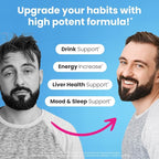 NoMoreDrinks Anti Alcohol Craving Supplement | Liver Detox & Combat Cravings | Energy Support Alcohol Replacement Drink | Organic Milk Thistle Supplement & Dandelion Root & 5HTP | (80) Energy Pills