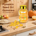 Pumpkin Seed Oil with Saw Palmetto: Pumpkin Seed Oil Gummies Extract Sugar-Free 3000mg Per Serving for Hair Growth Urinary Bladder & Prostate Health Non-GMO