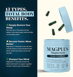 Magnesium Complex for Women & Men, 1000mg – MAGPLUS+ 13-in-1 Advanced Liposomal Ultra Formula – Glycinate, L-Threonate & Triple Magnesium Blend – Brain, Memory & Deep Sleep – 90 Capsules