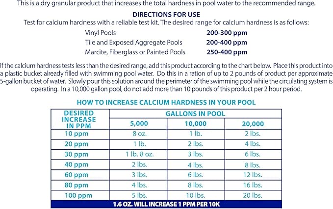 Robelle 8-Pounds Premium Pool Calcium Up, Calcium Hardness Increaser