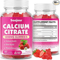 Calcium Citrate Gummies 1200 mg - High Absorption Calcium for Strong Bones, Muscles & Immune Support - Vegan, Non-GMO, Natural Strawberry Flavor, 60 Count