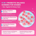 Feminine Balance Gummies for Women, Premium Ph Balance Gummies with Probiotic for Vaginal Flora Balance, Immune Support Supplement, Gluten-Free, Strawberry Flavor with Liquid Filled, 120 Count