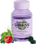 Lemme Greens Superfood Gummies w/Multi - Support Gut Health & Reduce Bloating, 20+ Organic Greens and Superfruits, Clinically Studied Probiotics, D3, B12 - Berries & Greens Flavored (60 Count)