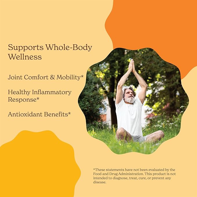Premium 5-in-1 1100mg Turmeric Curcumin with Black Pepper for Maximized Bioavailability, Plus Boswellia & White Willow. USDA Organic Joint Support, Made in the USA and 3rd Party Tested. 180 Ct.