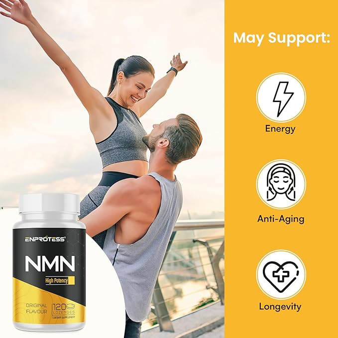 Sublingual NMN 500mg, Max Absorbency & Fast-Acting NMN Supplement（120-Day Supply）, 99% Pure NMN (Nicotinamide Mononucleotide) for NAD, Cell, Immune, Energy, Muscle, Anti-Aging, Longevity, 120 Lozenges