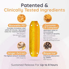 Joint Immune Support Supplement, Patented Blend Turmeric Curcumin C3 Complex with Black Pepper, Boswellia PS Extract & Ginger, Fast-Acting 20 minutes, 8-Hour Sustained Release, 120 Caplets - Sanjevani