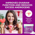 PCOS Supplement for Women - Boost Fertility, Hormonal Balance, and PCOS Support - Myo-Inositol, D-Chiro Inositol, Active Folate - High Potency PCOS Supplements (60 Servings, 129g Jar)
