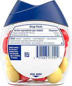 TUMS Chewy Bites Chewable Antacid Tablets with Gas Relief, Lemon & Strawberry - 28 Count