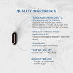 Naturalis UC-II 40 mg with Hyaluronic Acid and Shea Nut Oil | Enhanced Undenatured Type II Collagen for Better Joint Health, Mobility & Flexibility | Gluten-Free & Non-GMO | 120 Softgels