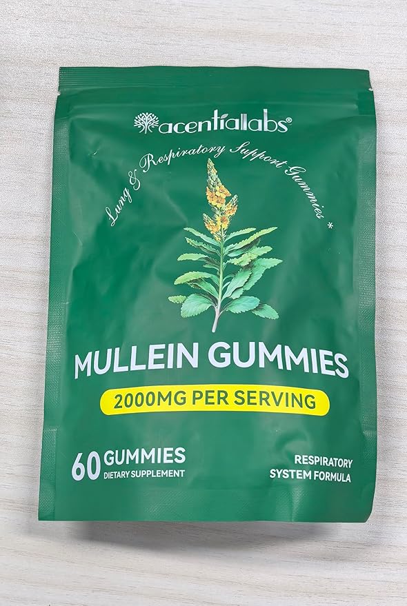 Daiasns Mullein Gummies - Mullein Leaf Extract for Women and Men, 2000mg - 60 Count