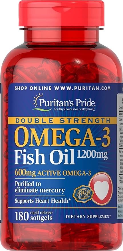 Puritan's Pride Omega-3 Fish Oil 1200 Mg, 180 Count