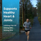 Runner Omega 3 Fish Oil | Helps Support Heart & Joint Health for Running with Omega- EPA & DHA | 1400 mg, 1 Month Capsules for Men and Women | Triple Strength Nutritional Sport Supplement