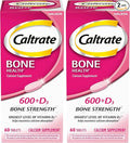 Caltrate 600 Plus D3 Calcium and Vitamin D Supplement Tablets, Bone Health Supplements for Adults - 60 Count (Pack of 2)
