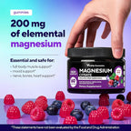 Magnesium Gummies for Women 200 mg – High Absorption Magnesium Citrate Gummies – Chewable Supplement for Adults to Support Normal Nerve, Bone & Heart Function – Vegan Chews, 60 Count