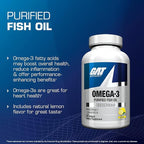 GAT SPORT Essentials Omega-3 Purified Fish Oil, 90 Softgels