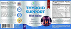 Thyroid Support with Iodine - Metabolism Booster, Energy Booster, Increase Focus - Premium Non-GMO Thyroid Supplement 60 Capsules