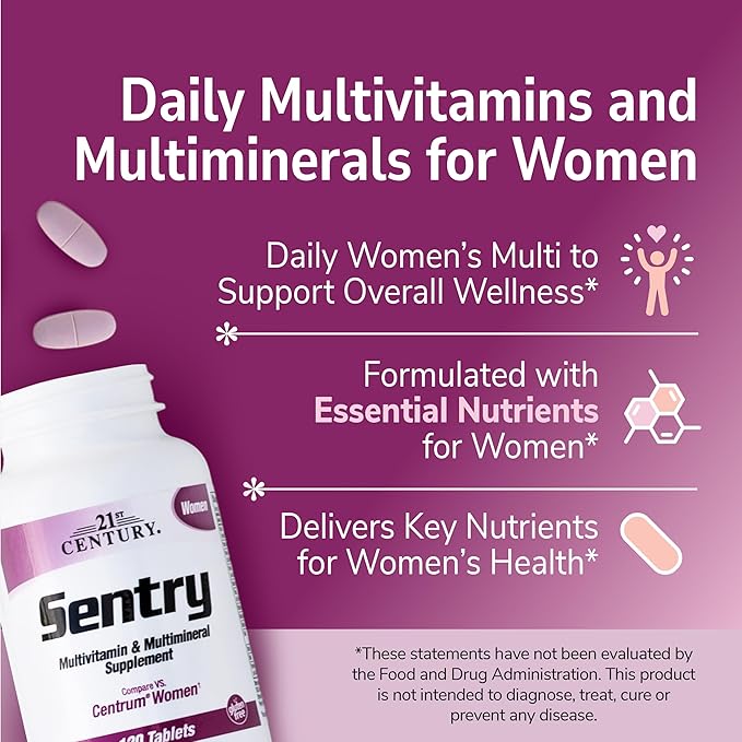 21st Century Sentry Women Multivitamin Tablets, 120 Count