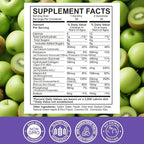 Calcium Potassium Magnesium Gummies for Kids & Adults, Magnesium Potassium Calcium Supplement for Kids, Sleep, Bone Strength, Density Support, Sugar Free, Juice Apple & Kiwi Flavor, 60 Gummies