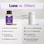 Nested Naturals Luna Sleep Aid - Non-Habit Forming Natural Sleeping Pills for Adults with Naturally Sourced Ingredients - Valerian Root, Melatonin, Chamomile, Lemon Balm, and More - 60 Vegan Capsules