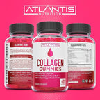 Atlantis Nutrition Collagen Peptides Gummies for Women - Formulated with Type I & III - Vitamin & Superfruit Beauty Blend - Formulated to Support Hair, Nail & Skin Health | 60 Count