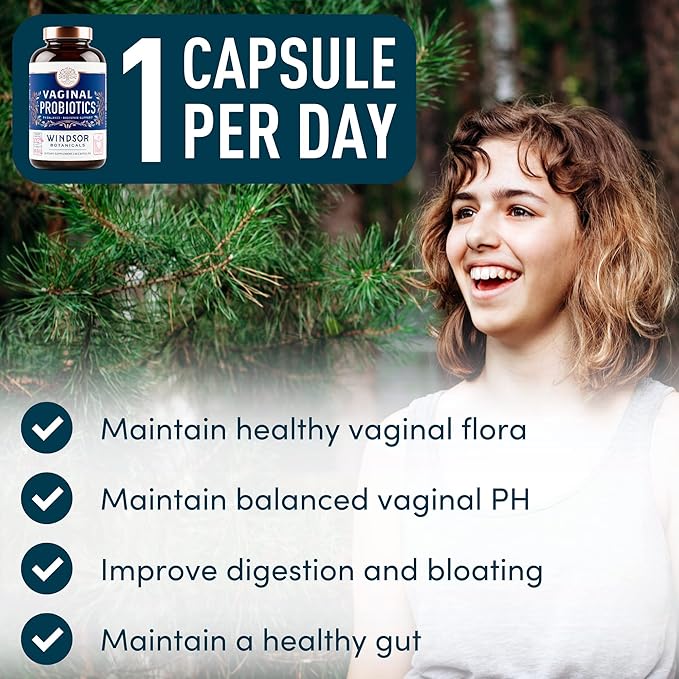 Vaginal Probiotics for Women - 19Bil CFU,15-Strain Lactobacillus Probiotic for PH Balance, Urinary Tract Support, Odor & Yeast Health - Balance Complex for Women BV Support Supplements - 30 Vegan Caps