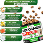 Vet Promise Glucosamine for Dogs - Hip and Joint Supplement for Dogs - Glucosamine Chondroitin - Joint Pain Relief Pills - MSM - Advanced Health Support Supplement - 120 Mobility Chews - Made in USA