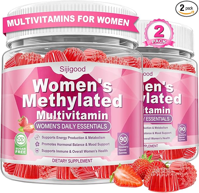 180 Count | Methylated Multivitamin Gummies for Women – Womens Multivitamin Gummies with B Complex, Minerals, CoQ10, Myo-Inositol for Energy, Hormone Balance & Immune Support Sugar Free