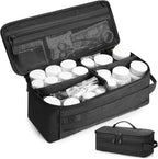 First Aid Bag Empty Pill Box Organizer,Tactical Medical Bag Case,Portable EDC Travel Medicine Pill Bottle Organizer (Black)