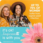 Lagicam 3 Day Vaginal Yeast Infection Treatment for Women, Start working on the 1st Day, Miconazole Nitrate, Antifungal Cream relieves Itching and Irritation, 3 Disposable Applicators & Cream (1 Pack)