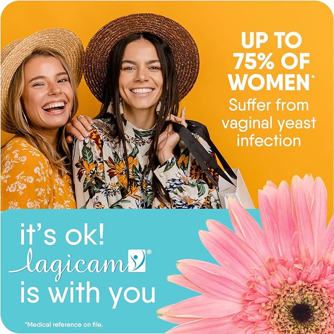 Lagicam 3 Day Yeast Infection Treatment for Women, Start Working on The 1st Day, Miconazole Nitrate, Antifungal Vaginal Cream for Itching and Irritation, 3 Disposable Applicators & Cream (Pack of 3)