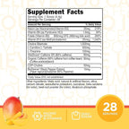 TransformHQ Energy & Focus Powder (Peach Mango) - Boost Shot Clean Energy Drink Mix - Sugar Free - Non-GMO, Gluten-Free - 28 Servings