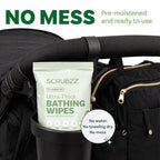 Extra Large Bath Wipes for Adults Bathing No Rinse - 80 Disposable Body Cleansing Wipes for Men, Women & Elderly - Great for Gym, Camping, Post Surgery - Shower Wipes - Cucumber Lime