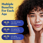 Liquid Collagen for Women and Men with Biotin - 30,000mcg Hydrolyzed Collagen Liquid Peptides Supplement plus Biotin for Hair, Skin, Nail Support - Sublingual Drops or in Drinks - Natural Lemon, 2 oz