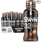 OWYN Only What You Need Pro Elite Chocolate Flavored Protein Shake, 32g Protein, 0g Sugar, High Protein, Dairy Free, Gluten Free, Plant Based Protein Drink, 12 Count