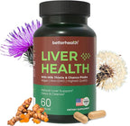 Liver Cleanse Detox & Repair Supplement with Milk Thistle, Dandelion Root & Artichoke Extract – Herbal Liver Support & Daily Detox Capsules for Men & Women, Vegan, 60 Count