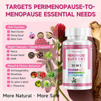 Menopause Supplements For Women, 400mg Black Cohosh & 200mg DIM for Hot Flashes, Night Sweats Relief & Hormone Balance, 35-in-1 with Probiotics, Ashwagandha & Red Clover, 200 Capsules/100-Day Supply