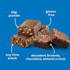 think! Protein Bars, High Protein Snacks, Gluten Free, Kosher Friendly, Brownie Crunch, Nutrition Bars, 2.1 Oz per Bar, 30 Count (Packaging May Vary)