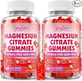 2 Pack Magnesium Citrate Gummies, High Absorption Magnesium Gummies for Adults, Magnesium Supplement to Support Natural Relaxation, Vegan, Sugar-Free, Strawberry Flavor, 120 Count