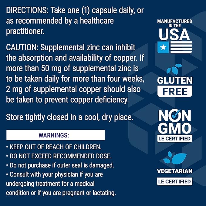 Life Extension Zinc Caps, zinc 50 mg, zinc Citrate, Support The Body's Immune defenses, Ultra-absorbable, Vegetarian, Non-GMO, Gluten-Free, 90 Vegetarian Capsules