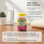Collagen Women Zero Sugar 60 Gummies - Collagen Peptides 2500mg, Protein Gummies for Women, Collagen Gummies for Skin and Hair (Pack of 2)