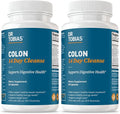 Dr. Tobias Colon Cleanse - Constipation Relief & Gut Health Support for Women & Men | 14 Day Colon Cleanser for a Gentle Colon Detox & Gut Flush - 2 Bottles of 28 Capsules