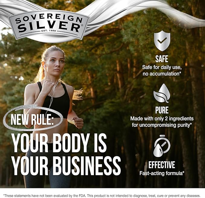 Sovereign Silver Immune Support - Colloidal Silver, Bio-Active Silver Hydrosol, 10 ppm, Liquid Dropper, 8 Fl Oz, (236 mL)