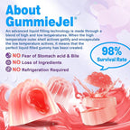 Probiotic Gummies 60 Billion CFU for Women Men & Kids, 11 Strains Probiotics + Organic Prebiotics Fiber for Immune, Digestive Health, Supports Constipation, Diarrhea, Gas & Bloating - Sugar Free, 60ct