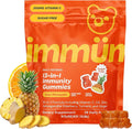 Grüns Immun Sugar Free Immunity Gummies with Vitamin C, Zinc, MCT Oil, & Turmeric - Daily Immune Support Supplement for Adults - Sour Pineapple Flavor (28 Count)
