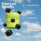 Organic Matcha & Mushroom Energy Gummies | Ceremonial Grade Matcha + Cordyceps, Reishi, Panax Ginseng & Rhodiola | Clean Sustained Energy, Focus & Stress Support | Vegan, Non-GMO