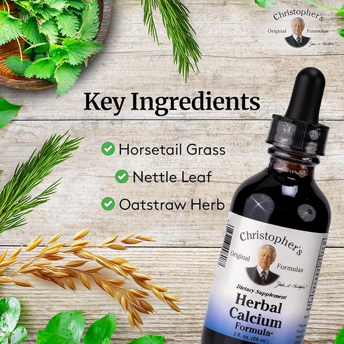 Christopher's Original Formulas Herbal Calcium Extract, Natural Bone Health Support, 2 oz