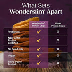 Wonderslim Protein Chips with Probiotics, Salt & Vinegar | 12g Plant Protein, 170 Cal | High Protein Chips, Vegan, Gluten Free, Non-GMO | Made with Avocado Oil, No Seed Oils | 12 Pack