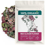 Super Value Pack 5 LB - Organic Red Clover Herb & Flowers Cut and Sifted – Edible Grade for Herbal Tea Blends